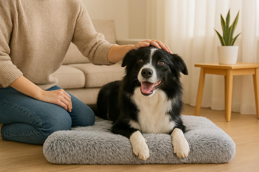 Trusted Choice Market dog bed large in-home setup shows cozy resting spot