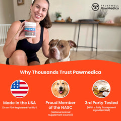 Trustwell PawMedica Omega 3 dog skin nourishment closeup with glossy healthy skin