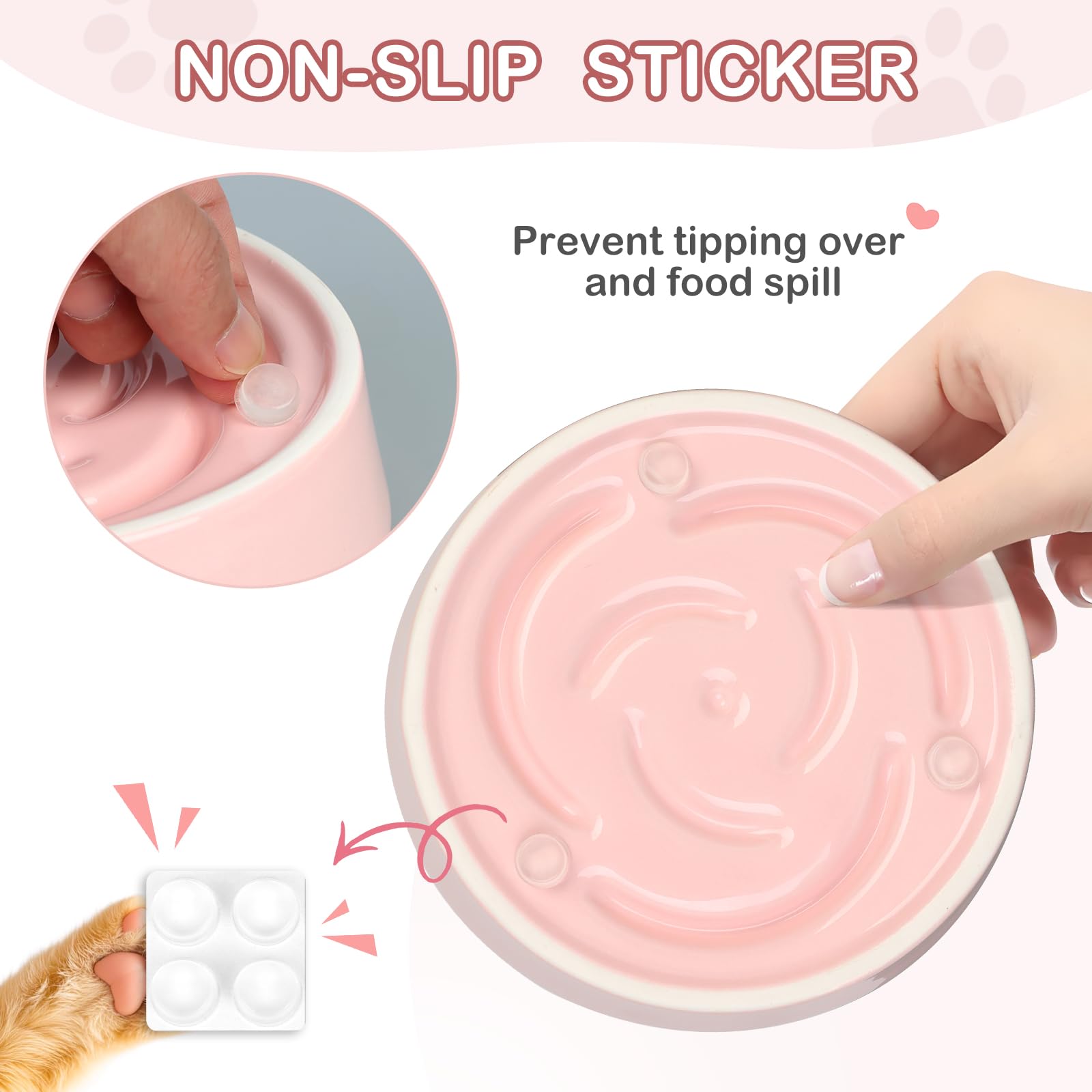 TRUVIC anti-slip stickers help keep bowls steady on floors.
