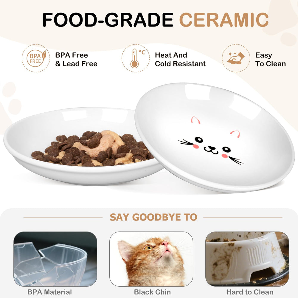 TRUVIC cat face design bowls add charm and encourage comfortable eating.