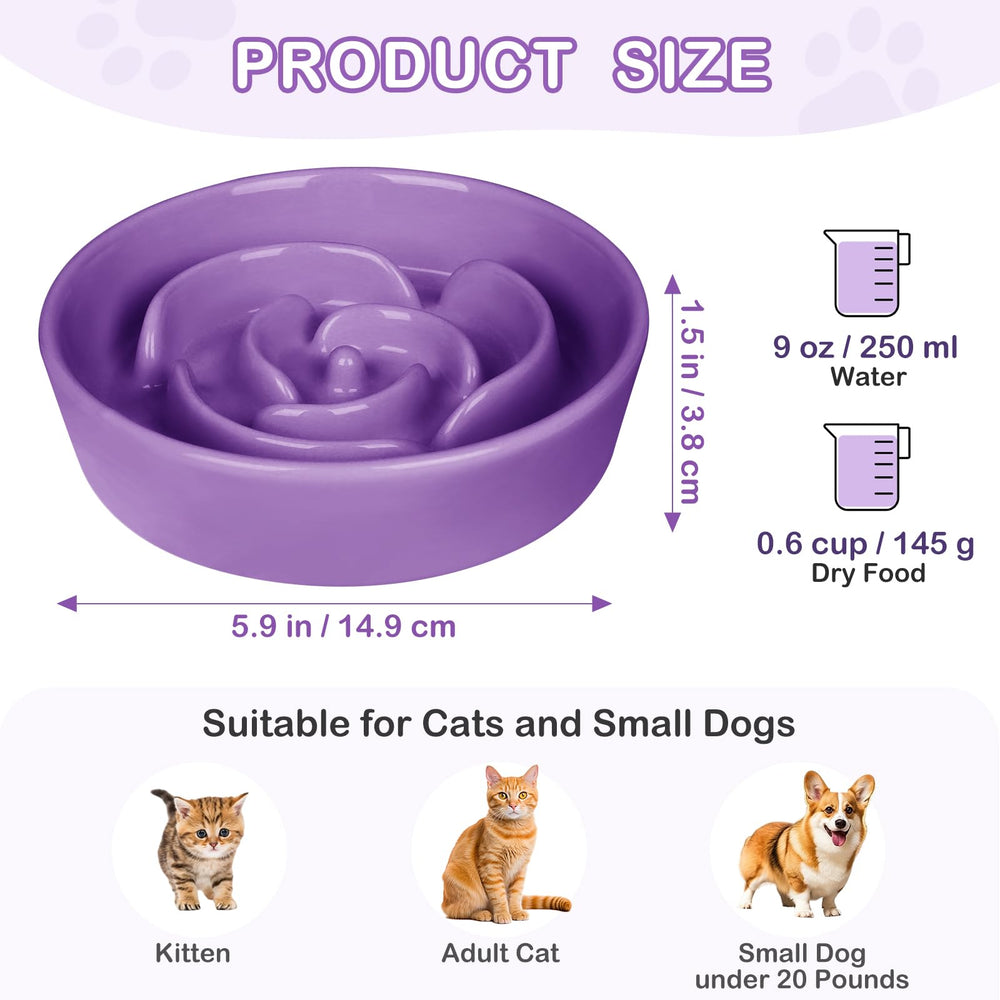 TRUVIC ceramic dog bowl with non-porous glaze helps prevent dirt buildup near the chin.