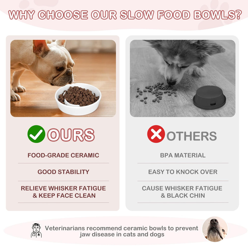 TRUVIC ceramic dog food dish helps prevent black chin thanks to non-porous glaze.