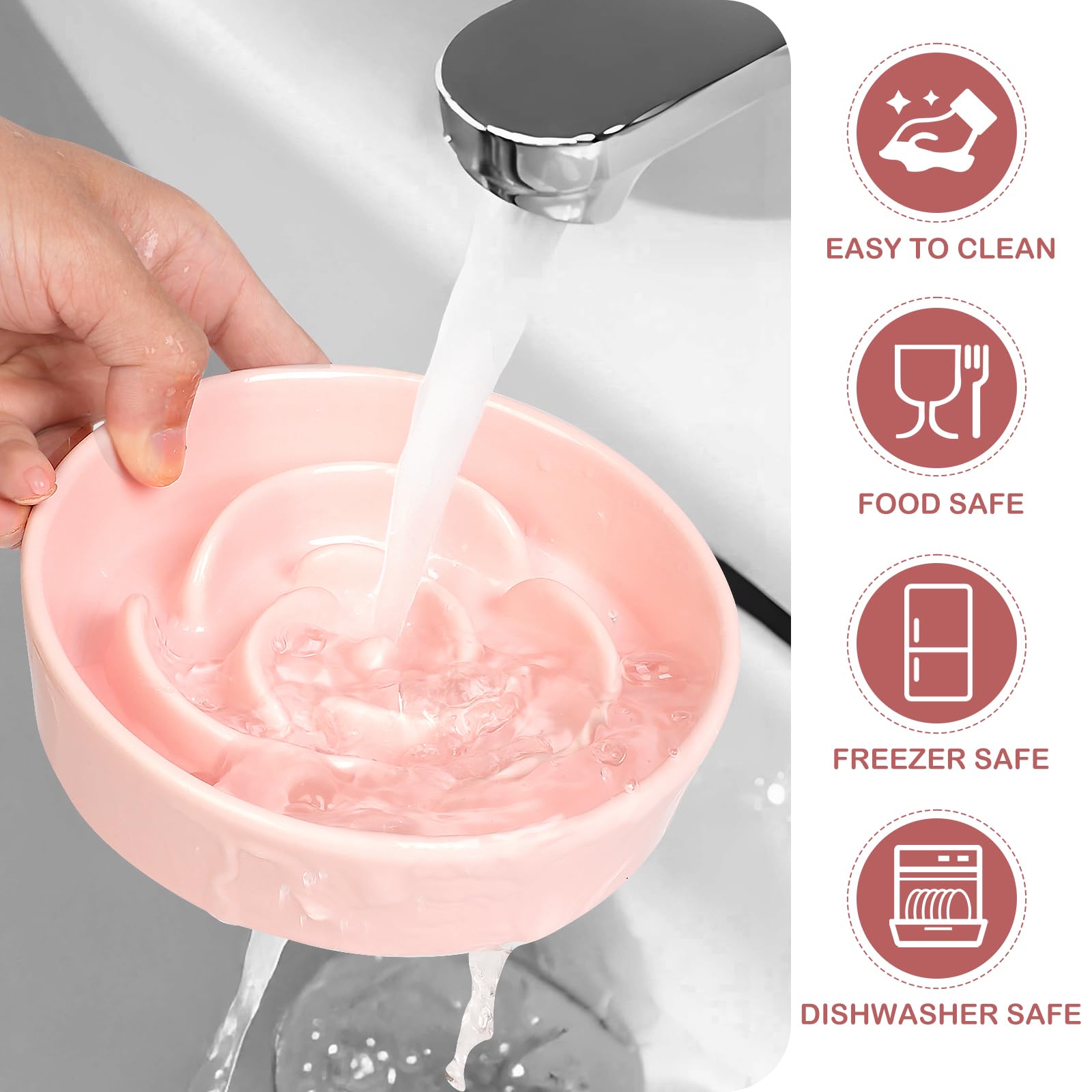 TRUVIC dishwasher-safe ceramic bowl for quick, thorough cleanup after meals.