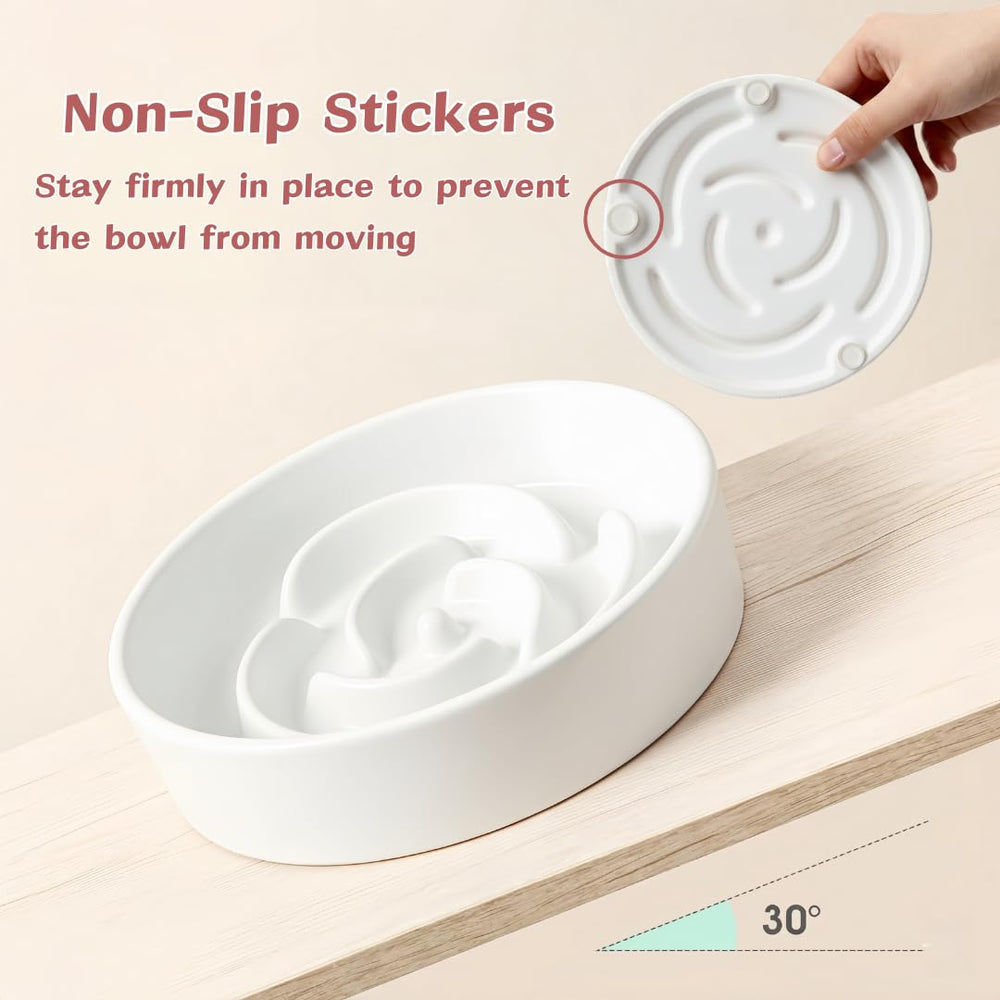 TRUVIC slow feeder bowl weight helps it stay steady during meals.
