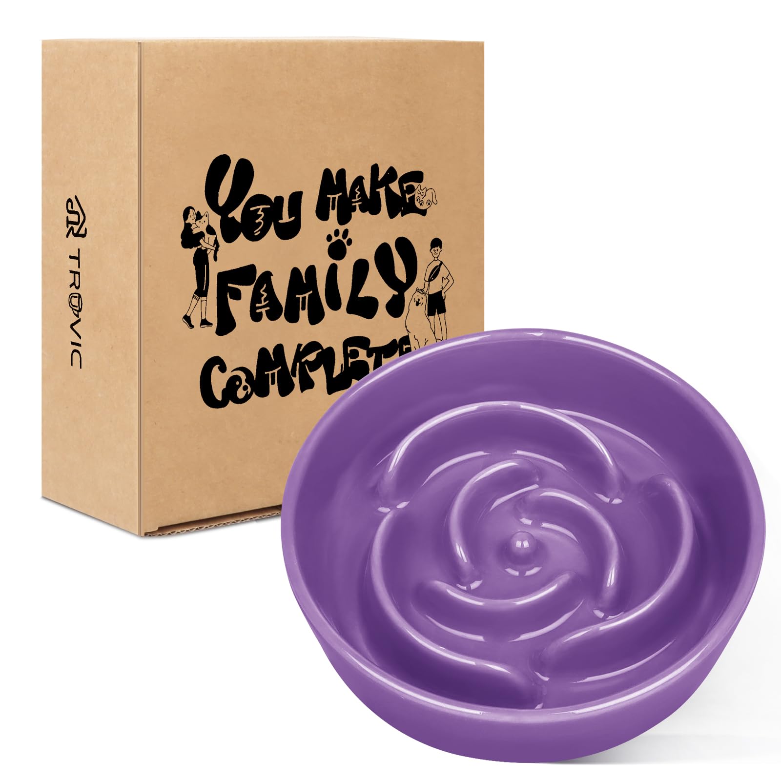 TRUVIC slow-feeder cat-and-dog bowl design supports easy cleaning after meals.