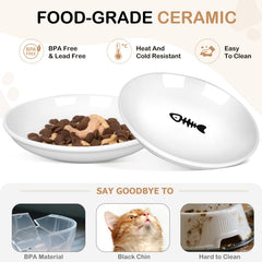TRUVIC wide shallow 5-9 inch bowls reduce whisker pressure