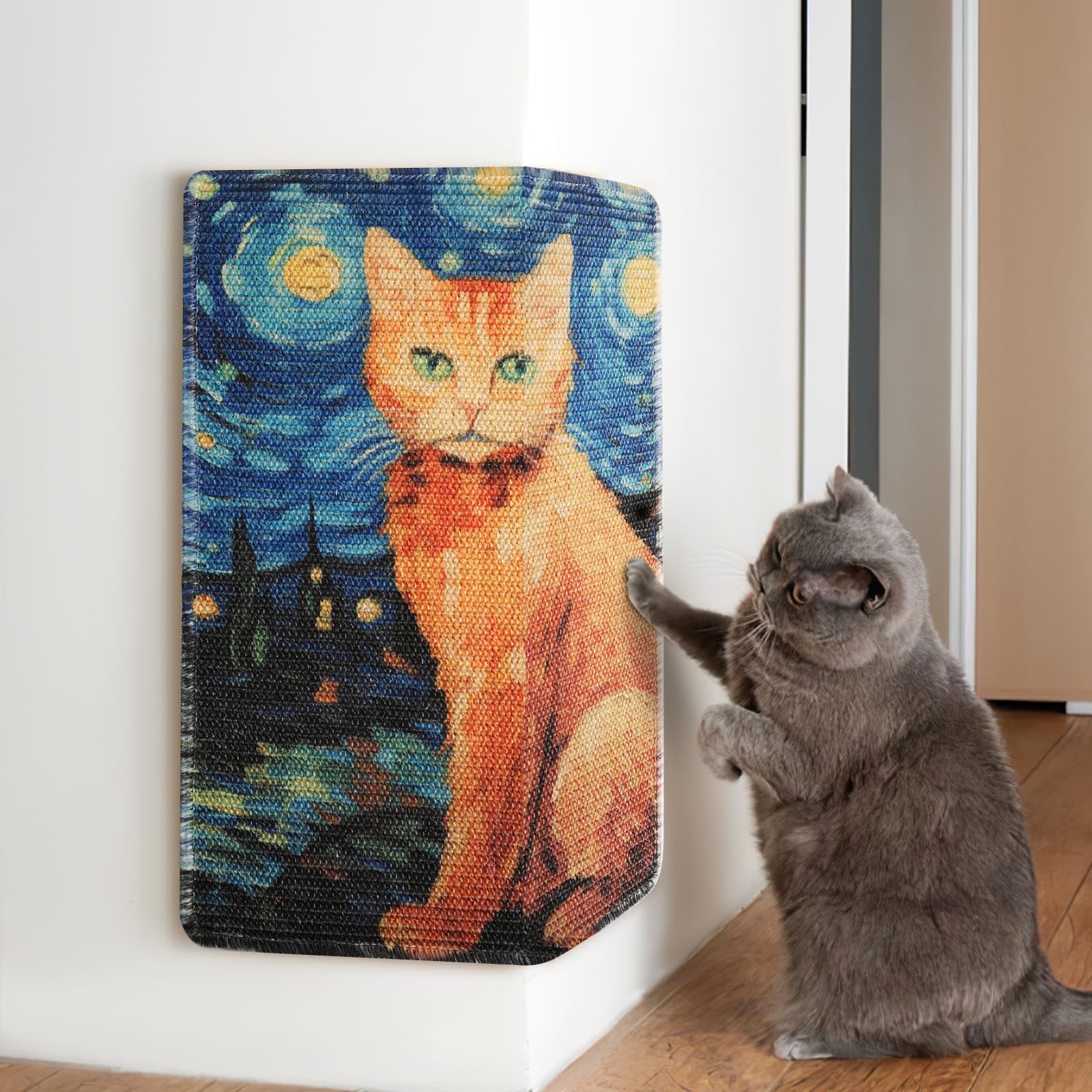 Truvito blue scratch mat offers calm color and versatile indoor use