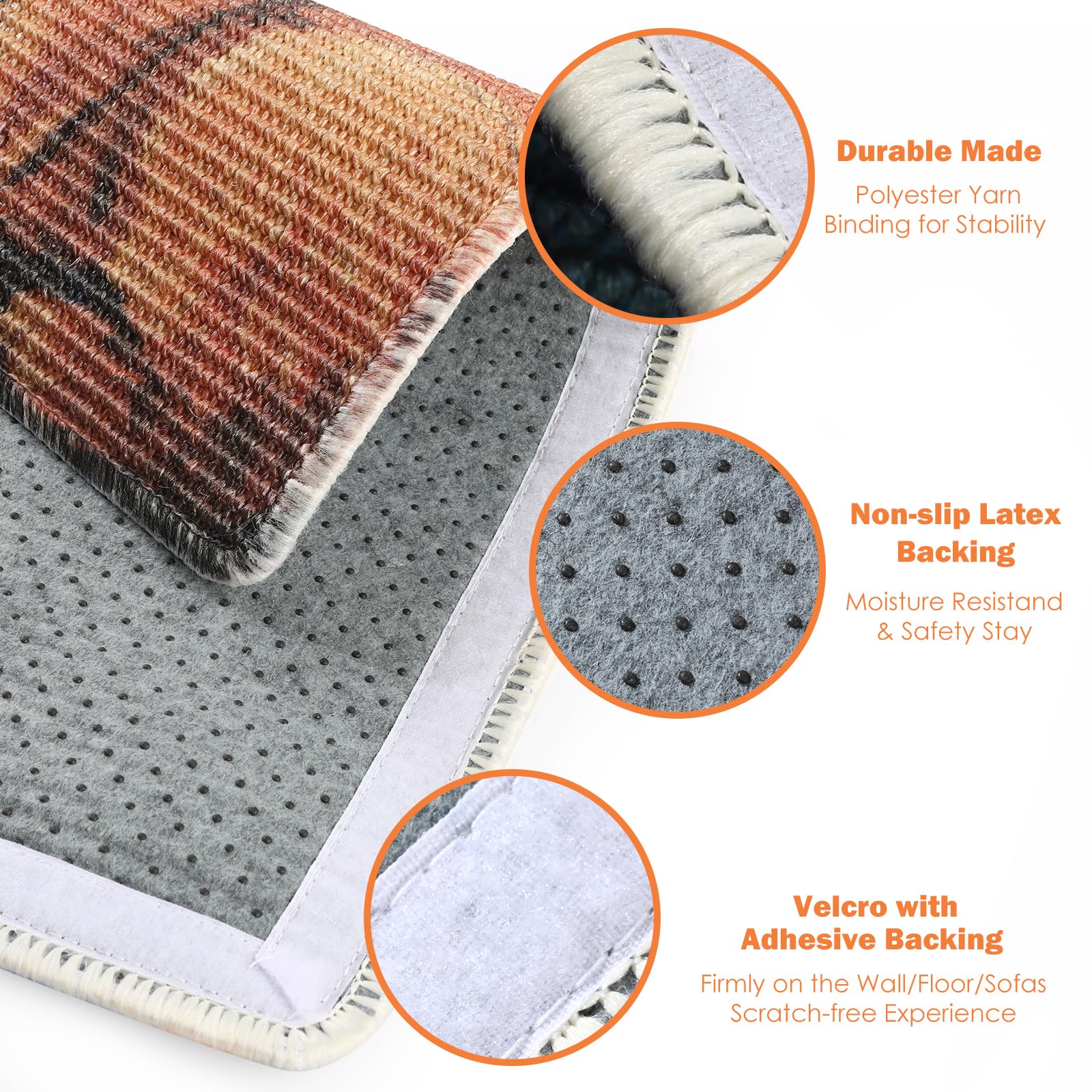 Truvito anti-slip backing keeps mat stable during use