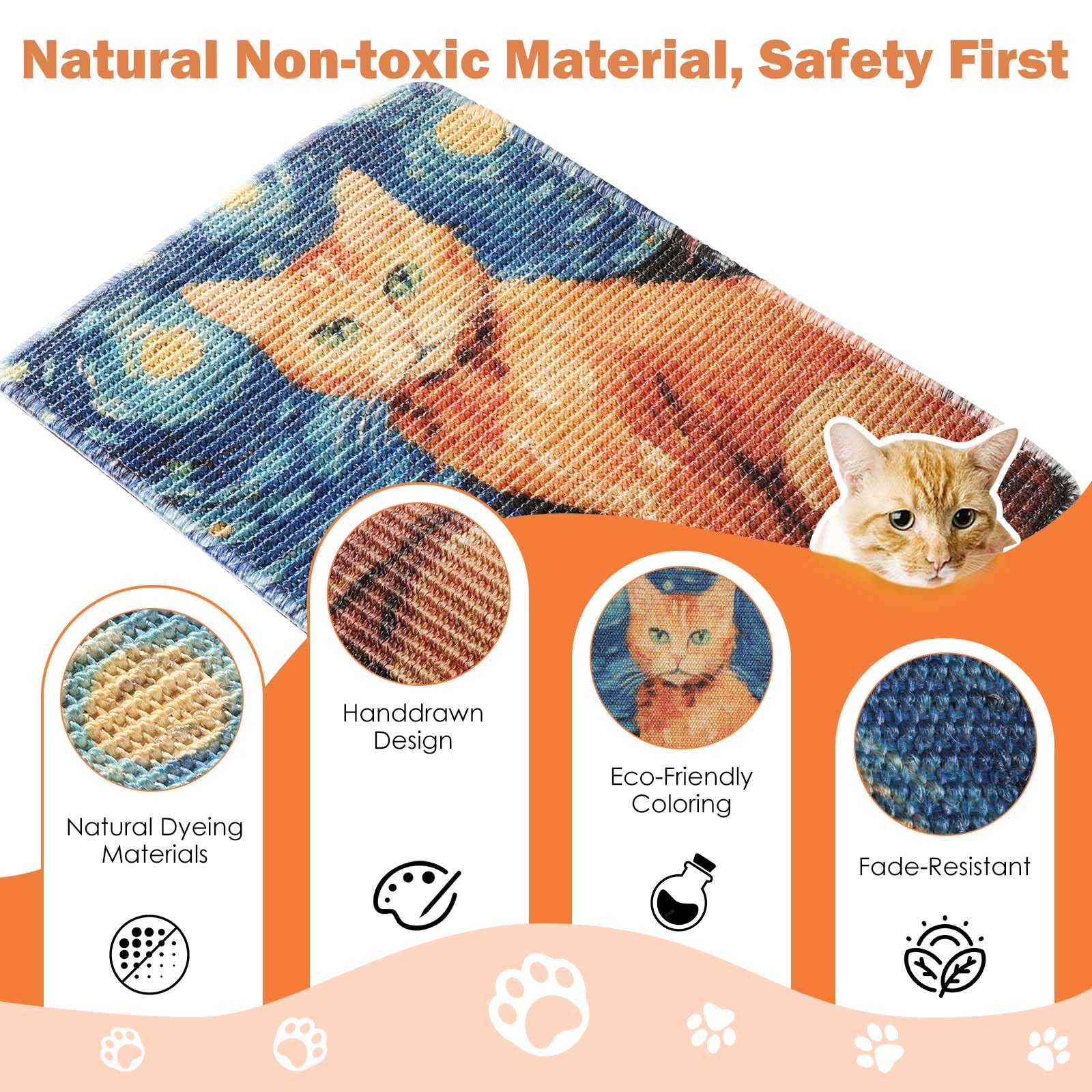 Truvito durable fibers resist fraying for daily cat scratching