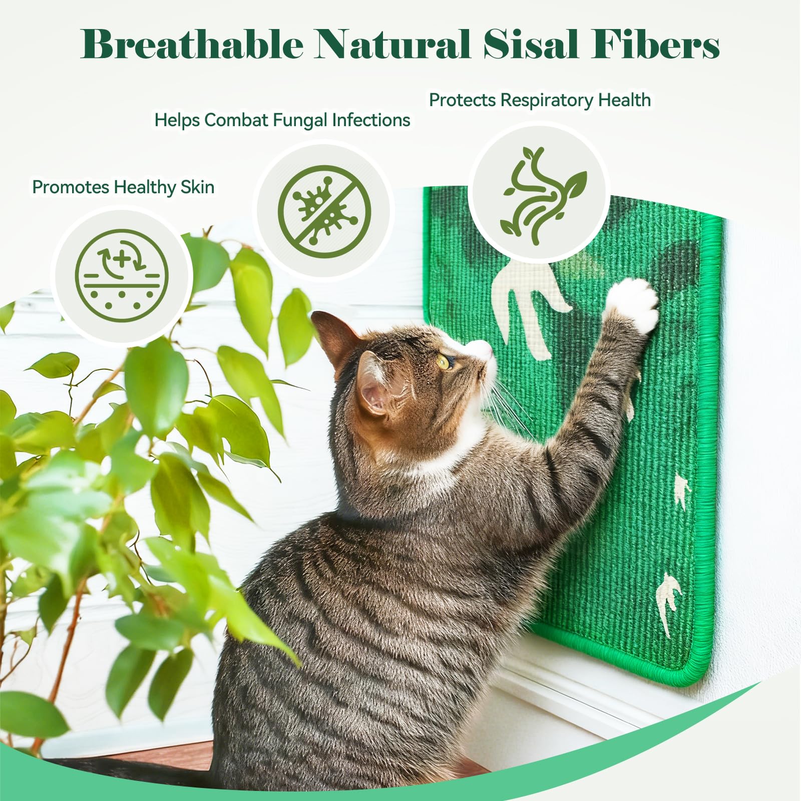 Truvito sisal scratcher mat closeup weave emphasizes sturdy fibers