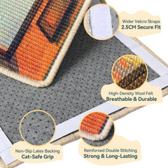 Truvito sisal scratcher mat with sticker tape securing to furniture