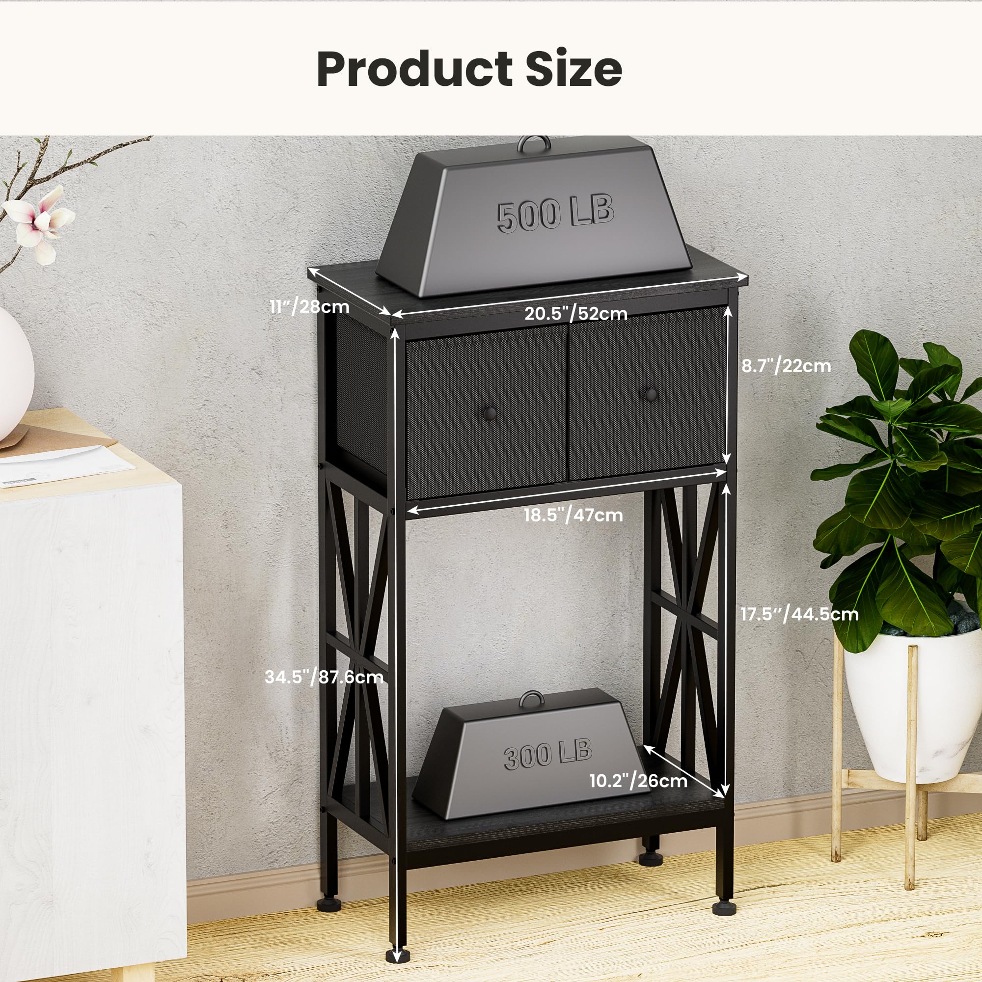 TRZZ aquarium stand's triangular bracing provides rust-resistant durability and stability.