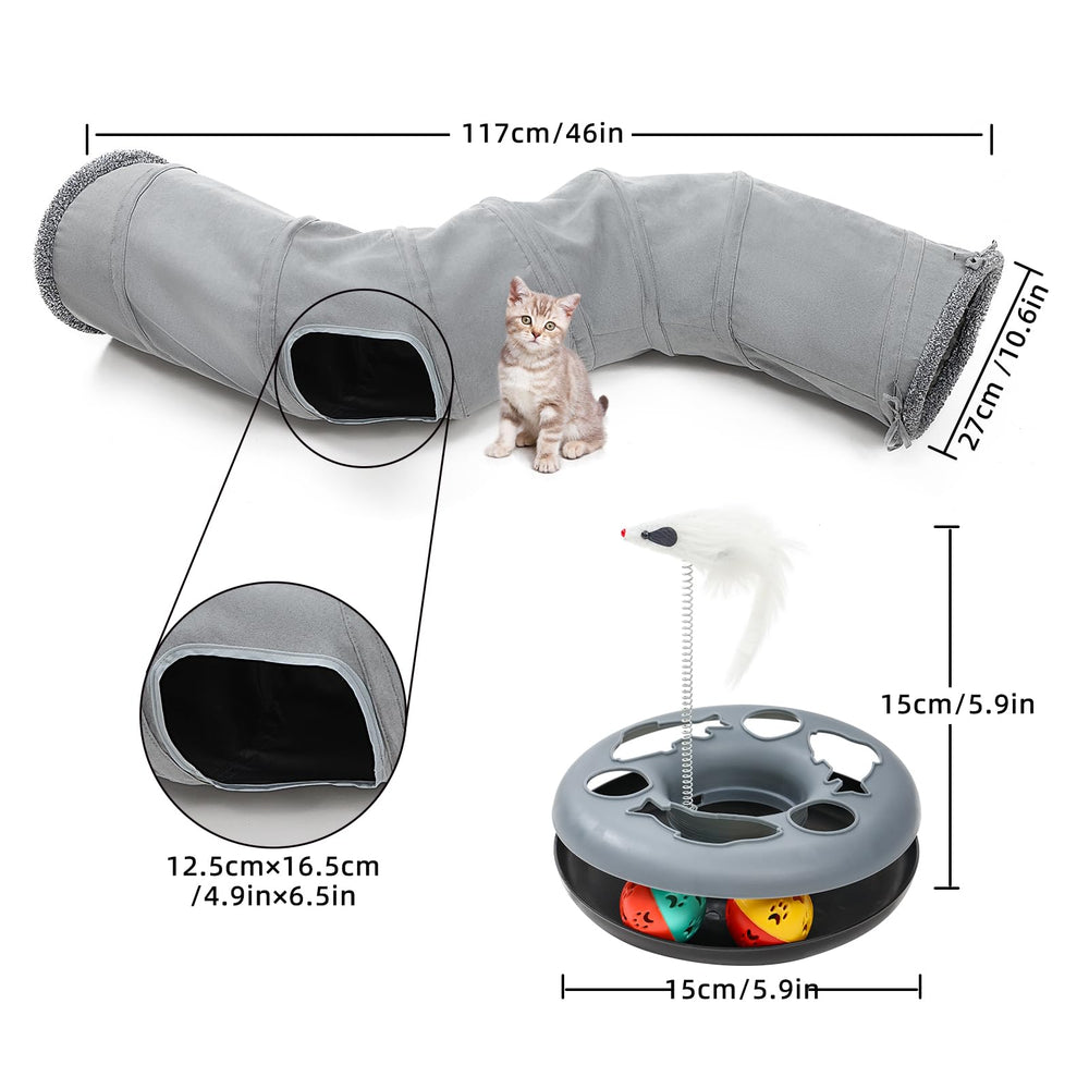 TSEB4TEP cat tunnel inside view reveals roomy space for cats.