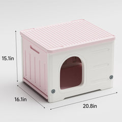 TSEHOOHOO cat shelter stackable design for space-saving multi-unit setups.