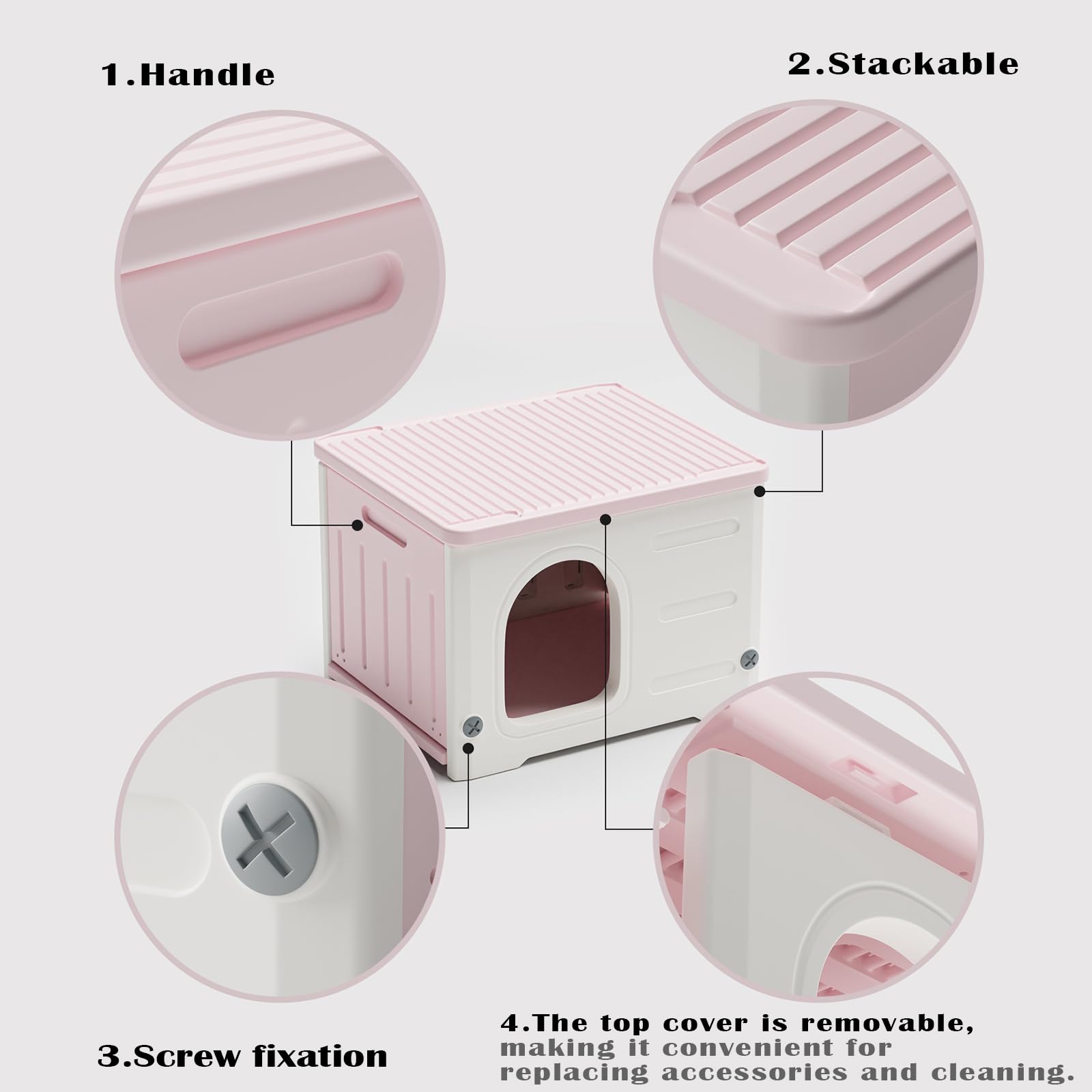 TSEHOOHOO interior cat house provides room for two adult cats.