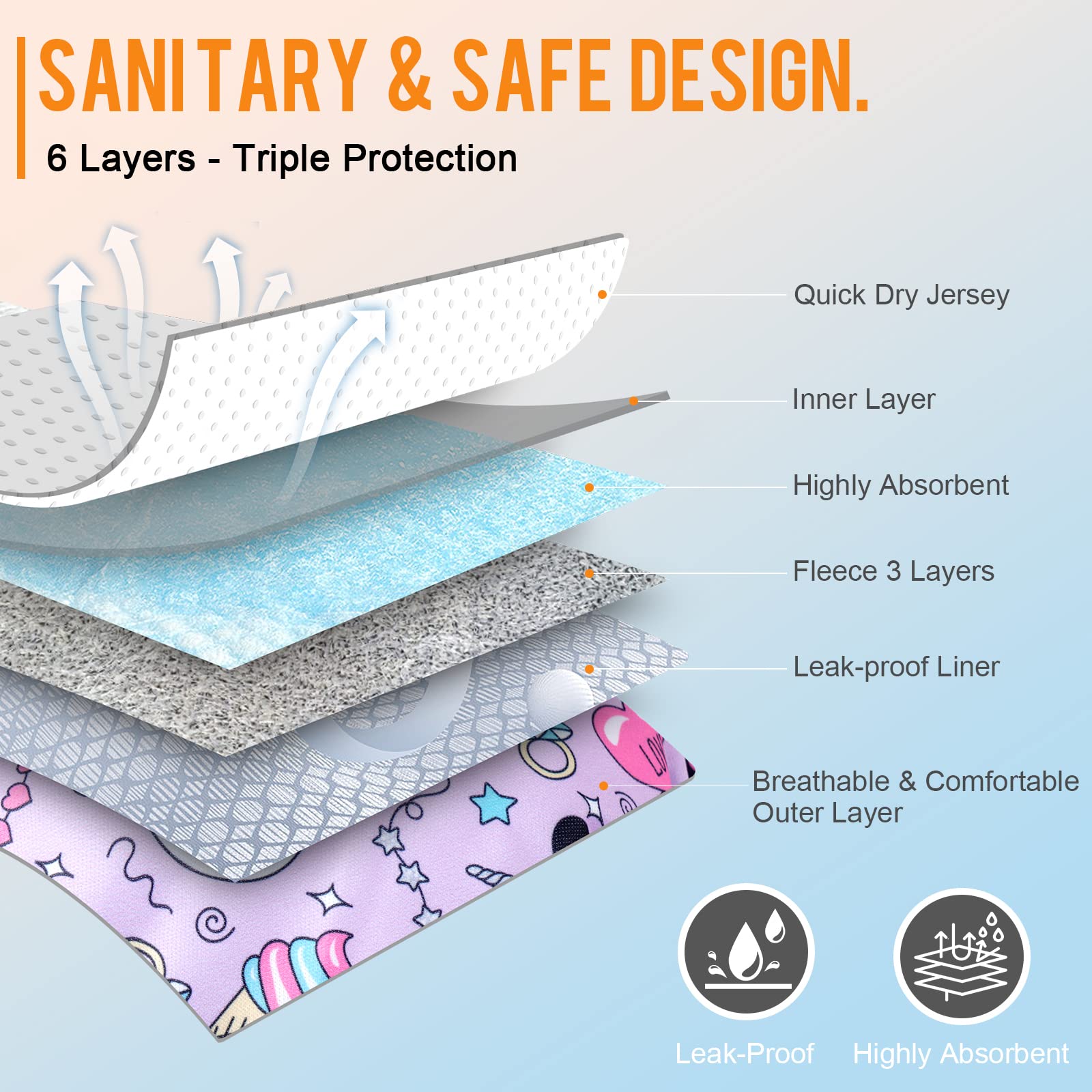 Tsikavo leak-proof diaper with absorbent inner pad supports mess-free living