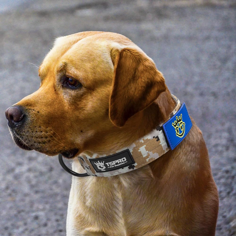 TSPRO camo khaki collar ideal for walking, training, and outdoor adventures.