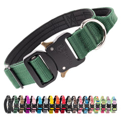 TSPRO Premium dog collar with handle close-up showing secure control during walks.