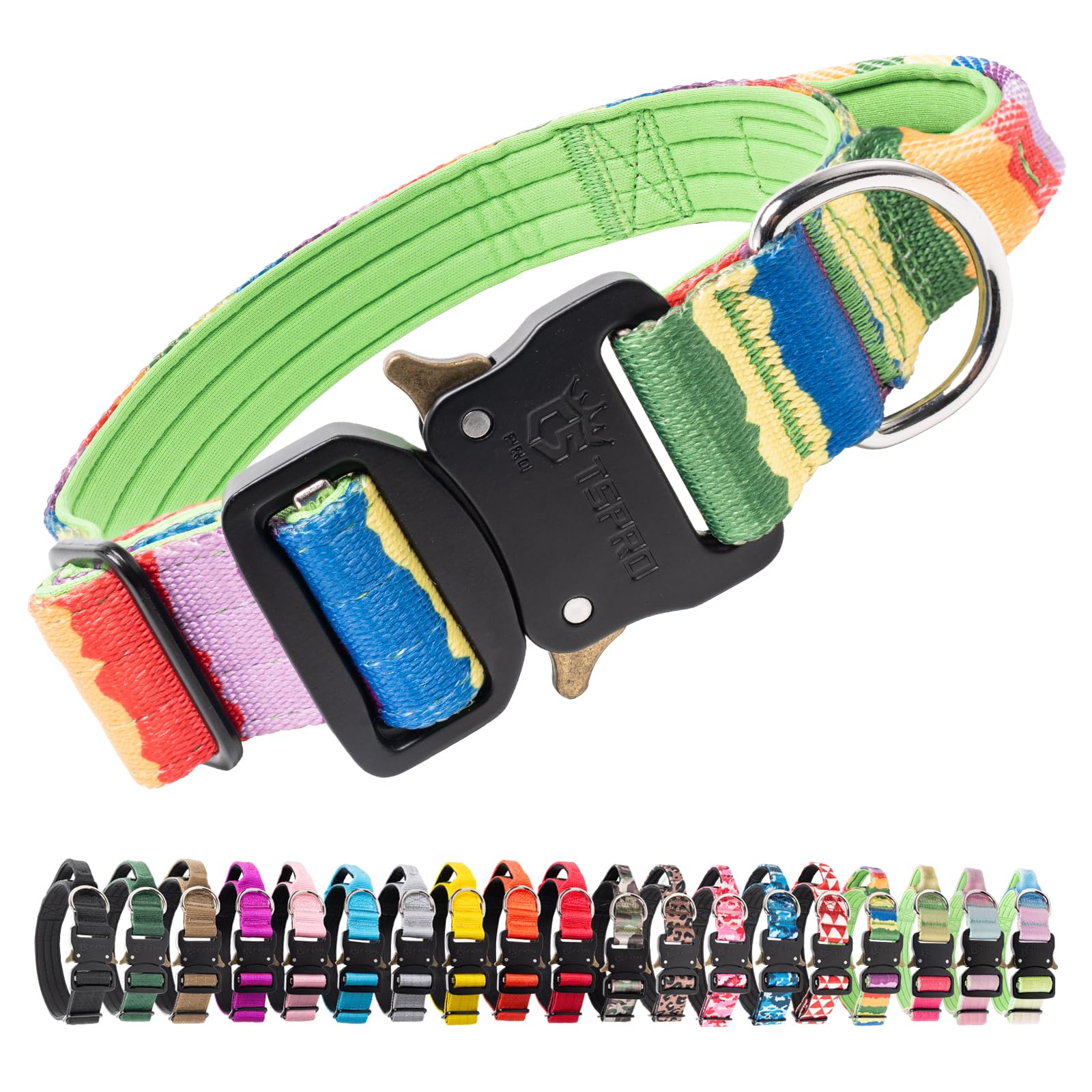 TSPRO premium dog collar with handle closeup for secure control on walks