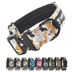 TSPRO premium dog collar with patch panel and D-ring for easy ID patches and leash attachment.