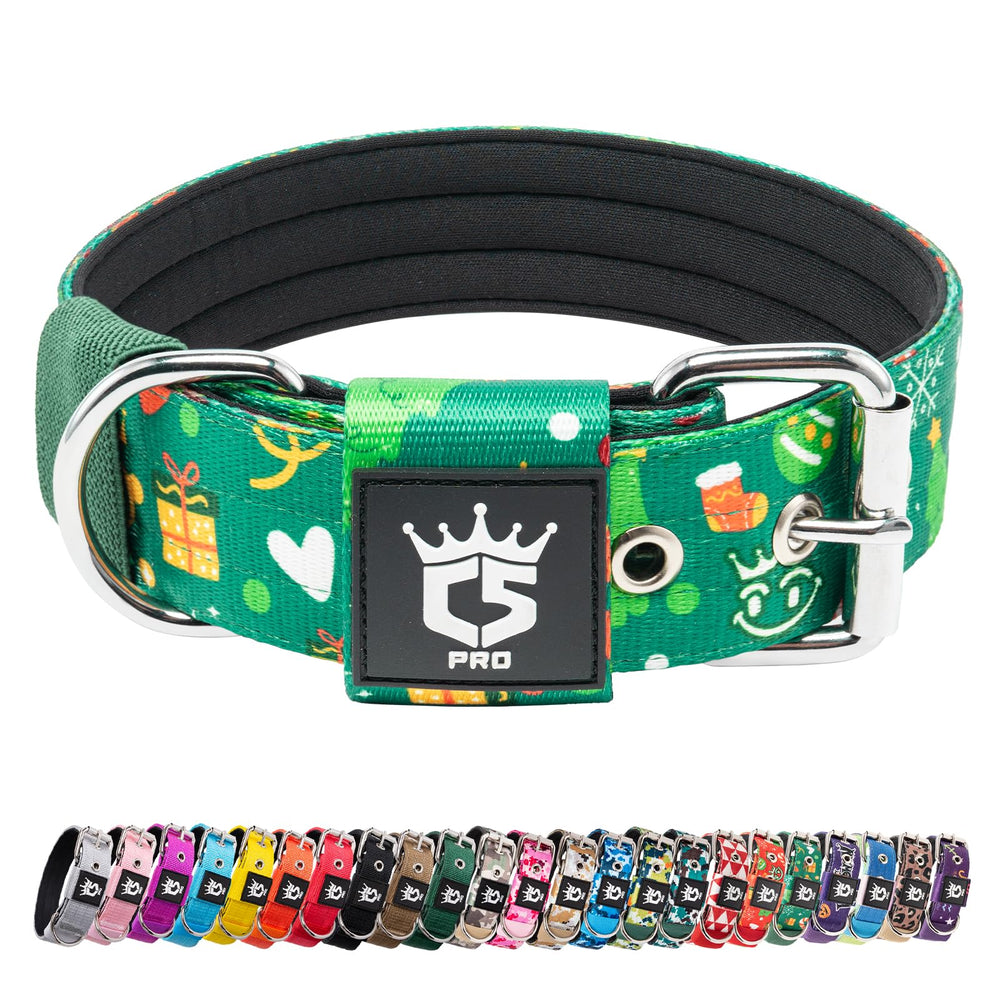 TSPRO Tactical Dog Collar with 4points adjustment for a snug fit