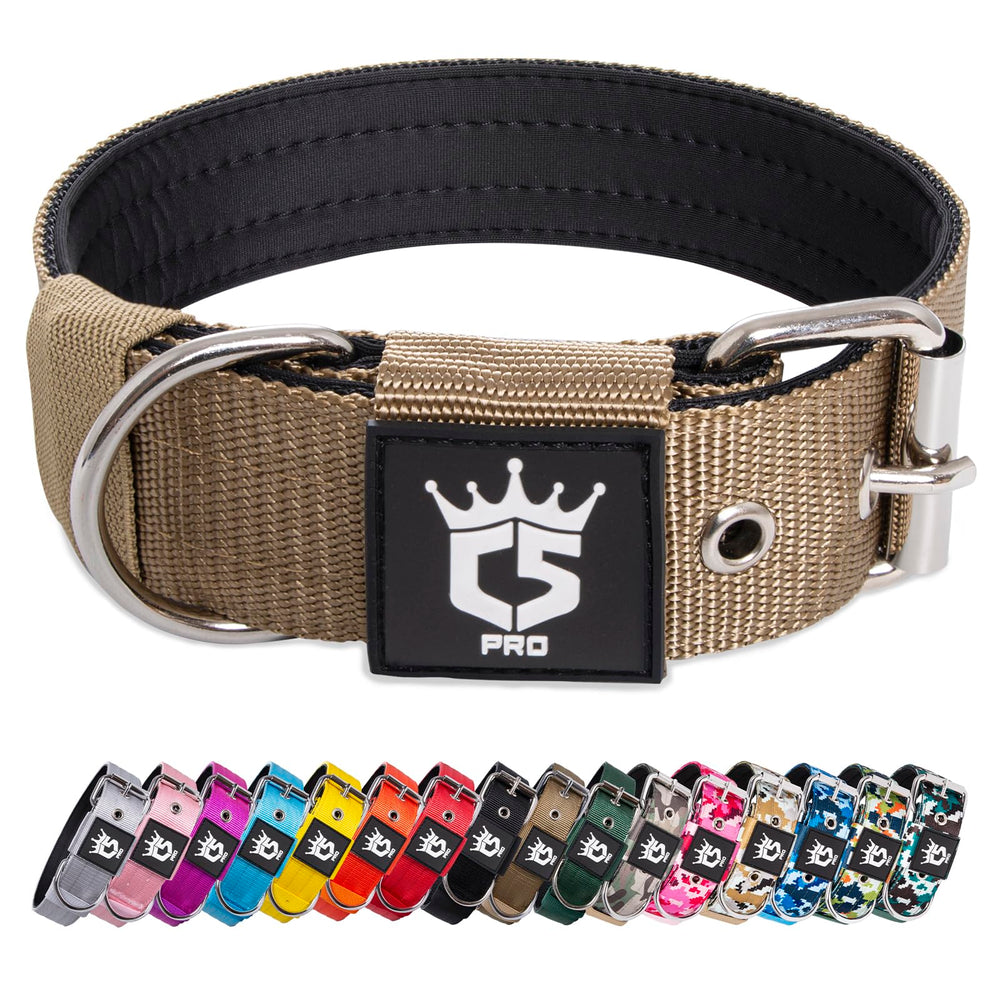 TSPRO Tactical Dog Collar wide nylon durability for daily outdoor use.
