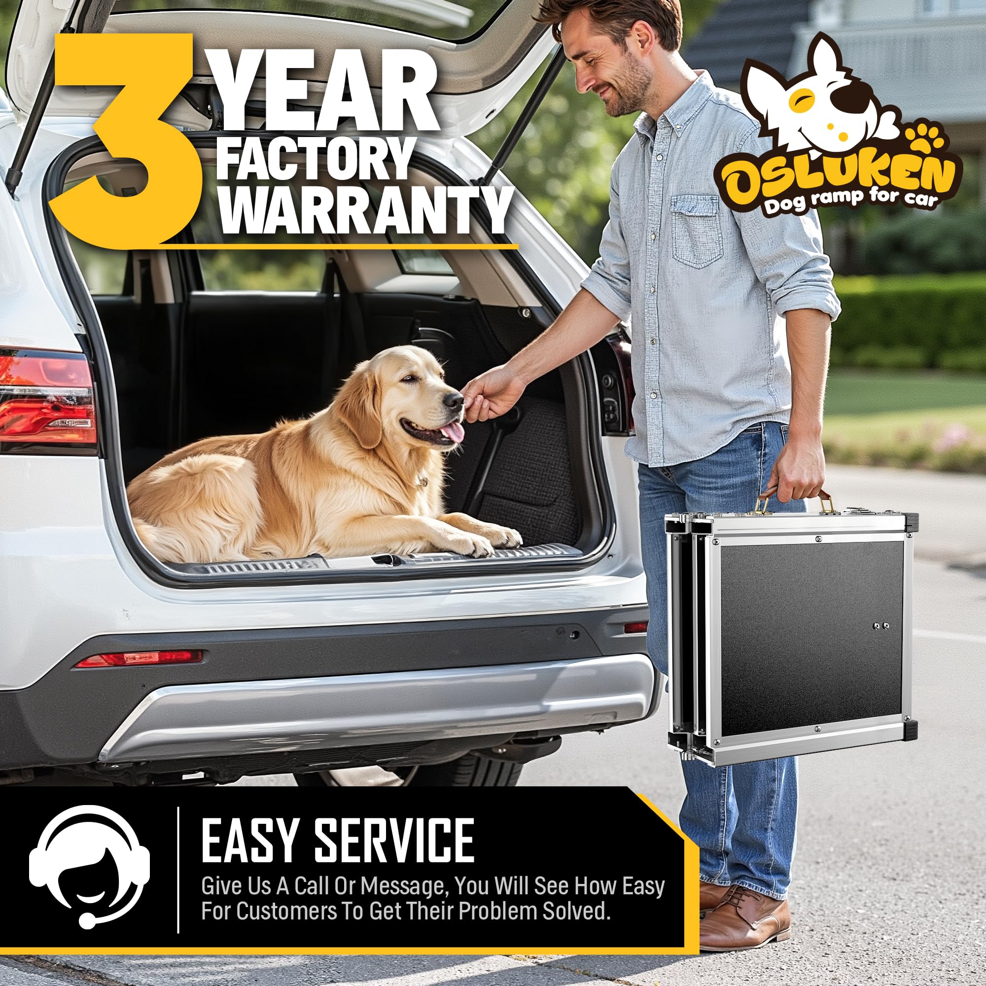 Tsukiko dog ramp extended 72x17 supports confident climbs for pets.