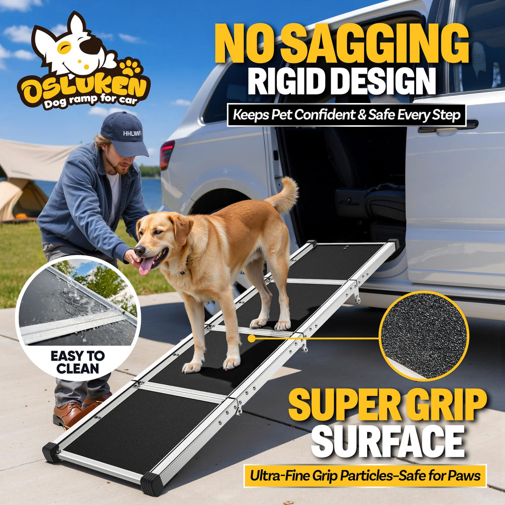 Tsukiko dog ramp folds compactly for minimal clutter and easy home storage.