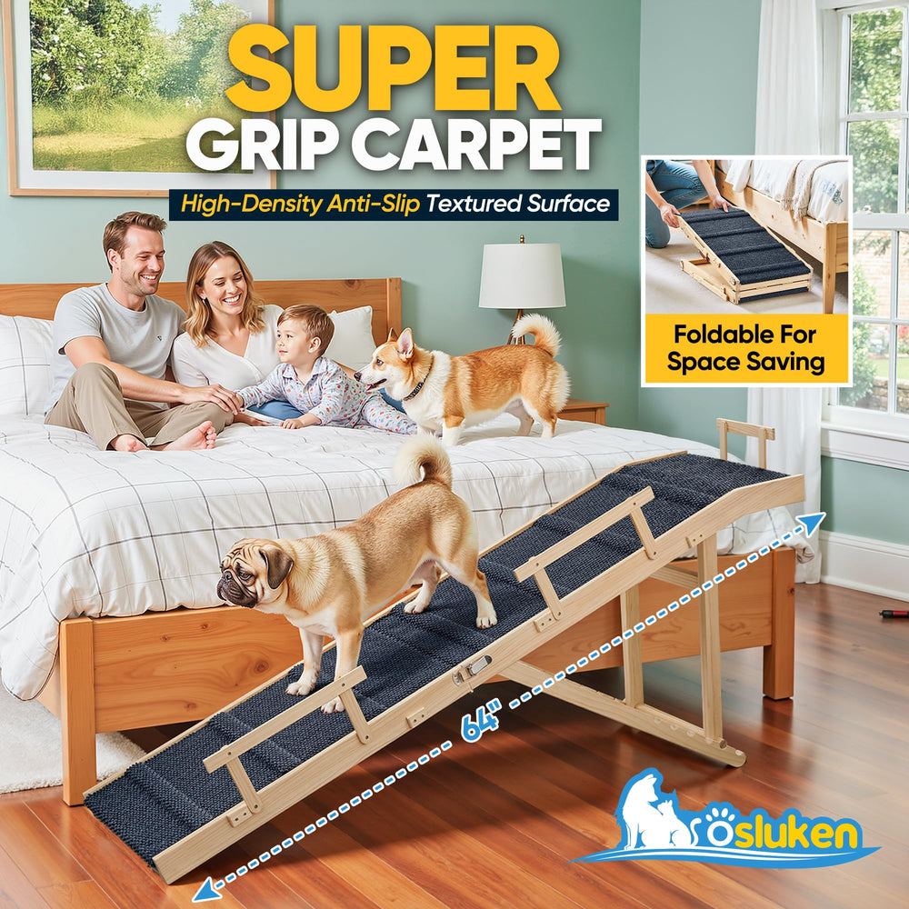 Tsukiko dog ramp non-slip carpet delivers high traction