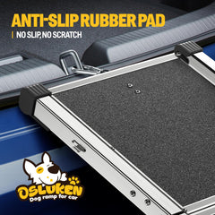Tsukiko dog ramp non-slip surface improves paw grip and footing during loading.