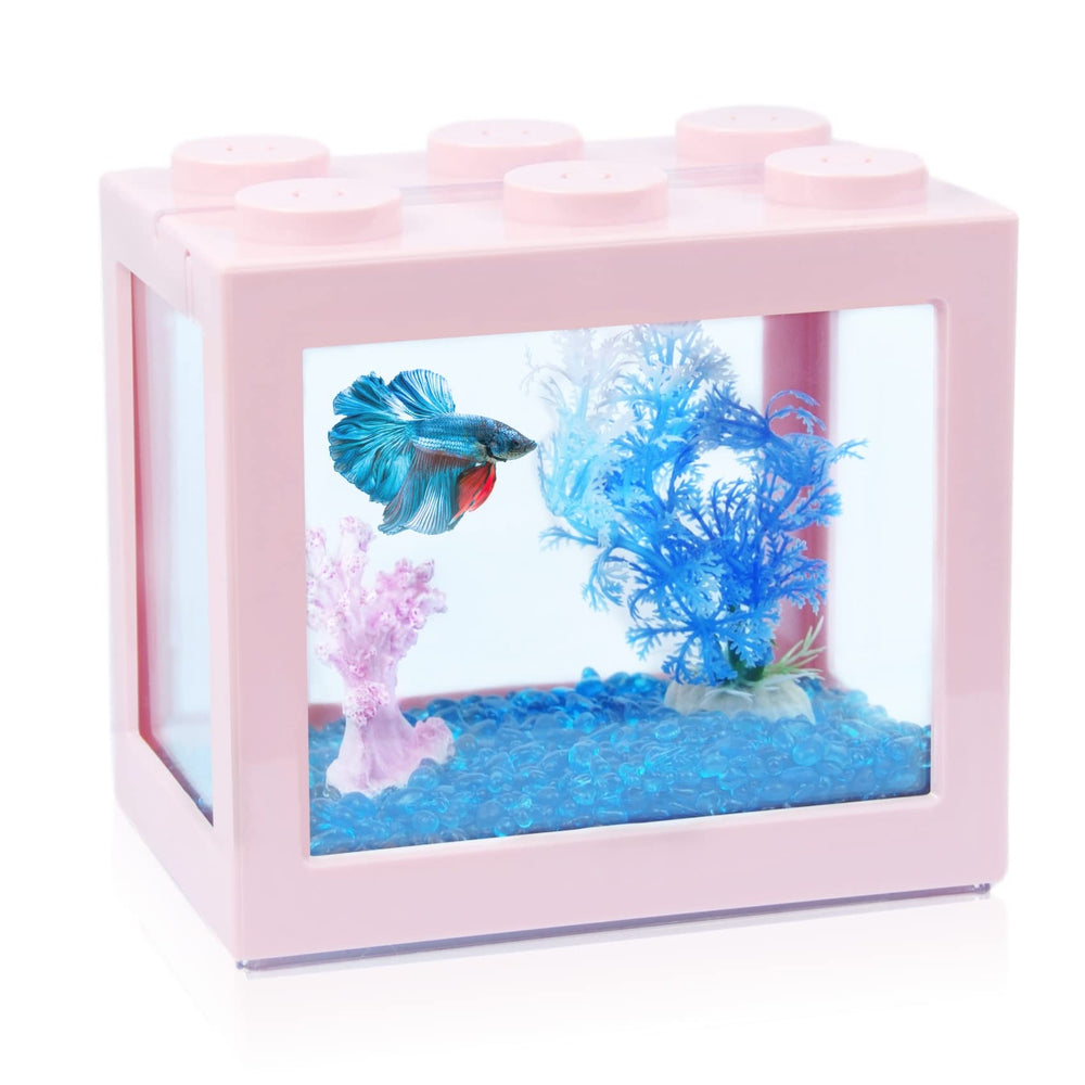 Tsxurepaw stackable betta tank top view shows modular acrylic design for display