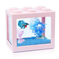 Tsxurepaw stackable betta tank top view shows modular acrylic design for display