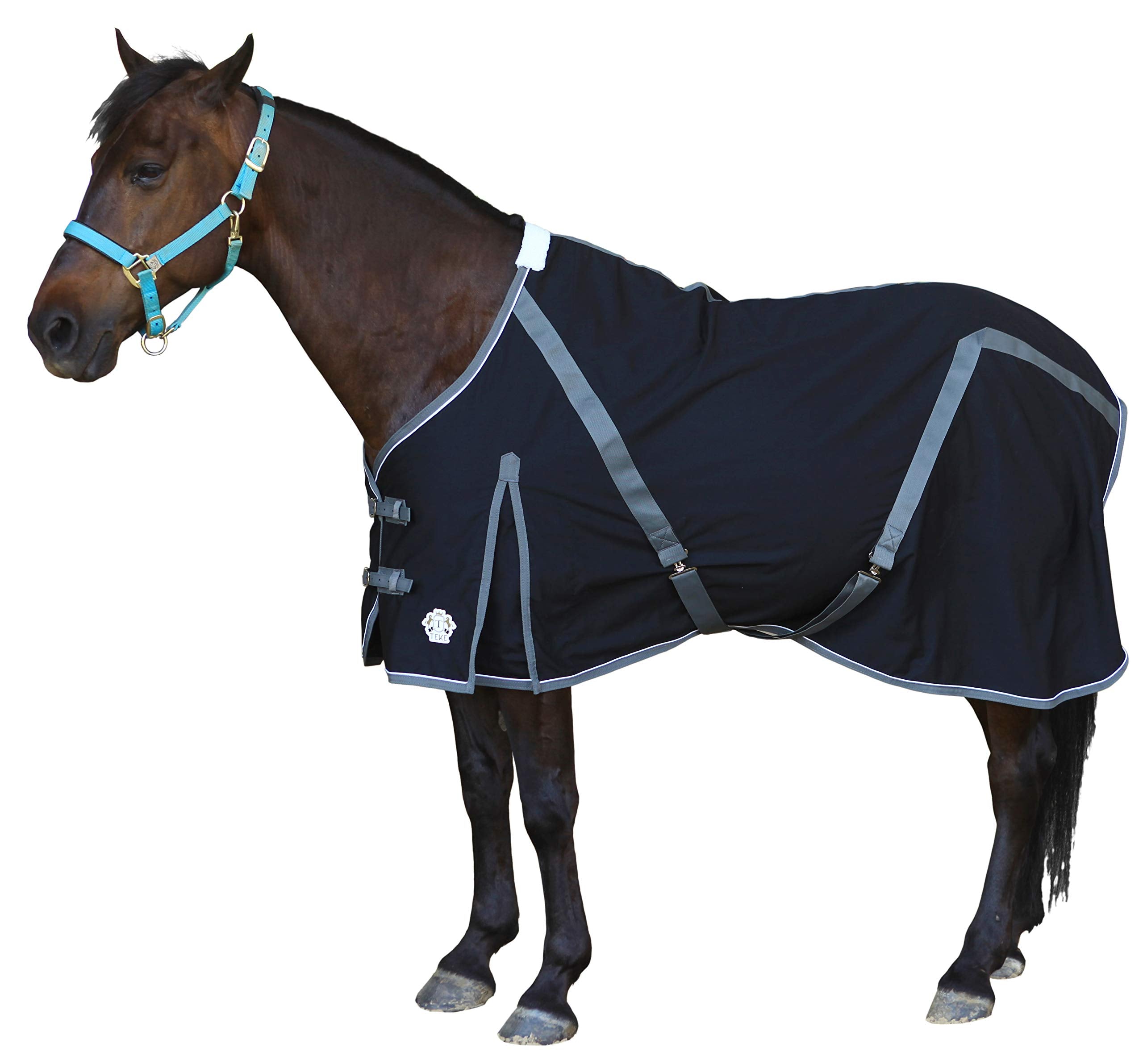 T TEKE Deluxe Horse Canvas Sheet front buckle closures provide secure fit and quick adjustments.