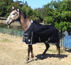 T TEKE Deluxe turnout blanket silky nylon lining for smooth coat contact and comfort.