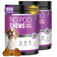 TTIXRL 400 chews for dogs bottle showcases long-term stool deterrent in a convenient container