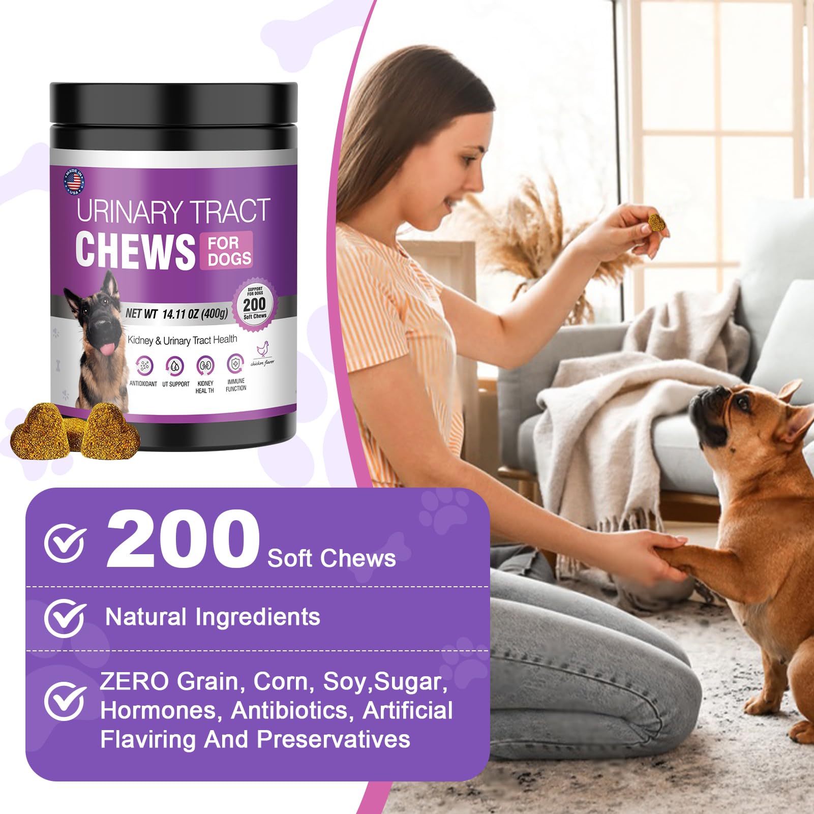 TTLXBL DM-Mannose ingredient image signals urinary tract support.