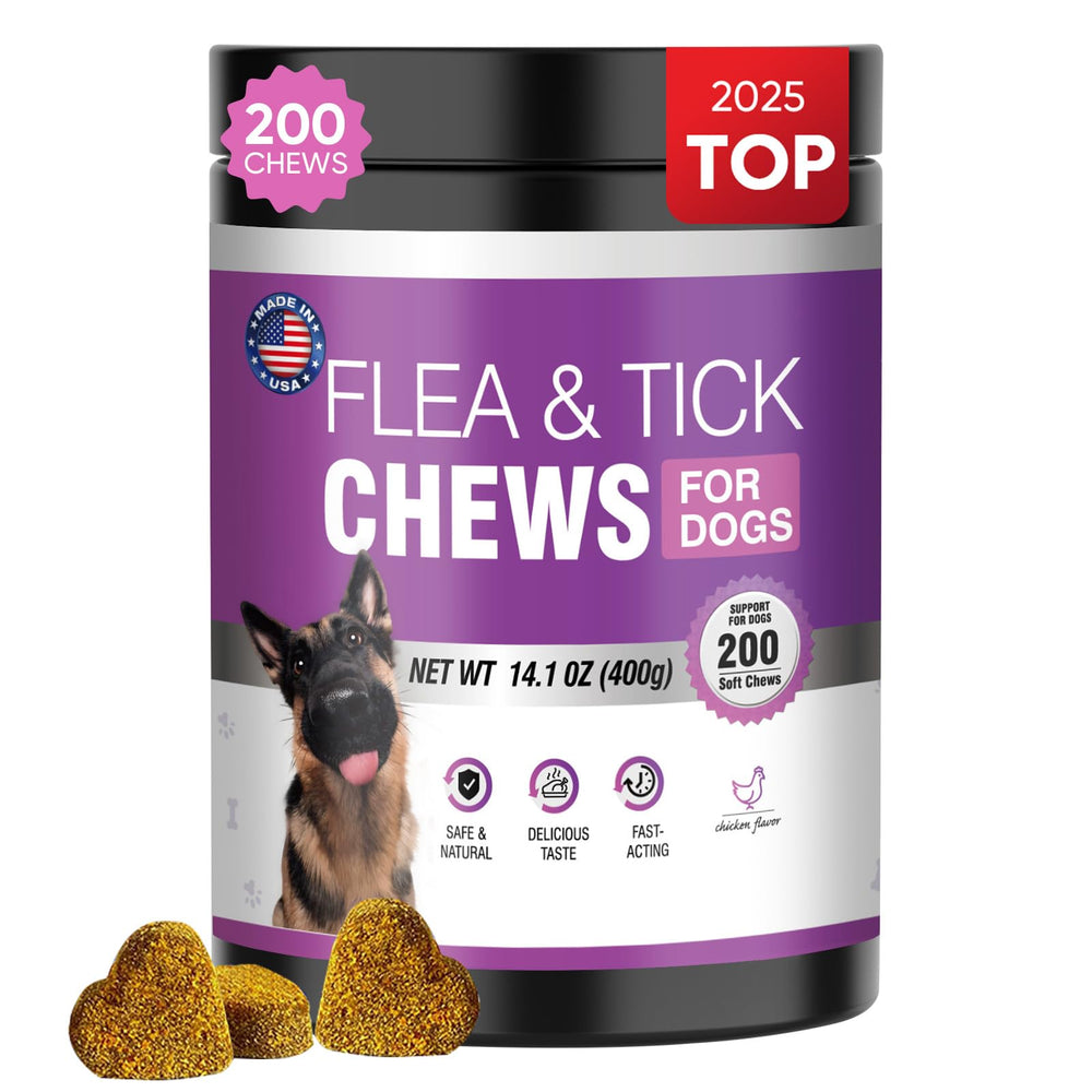TTLXBL dog flea tick chews bottle 200-count for long-lasting protection