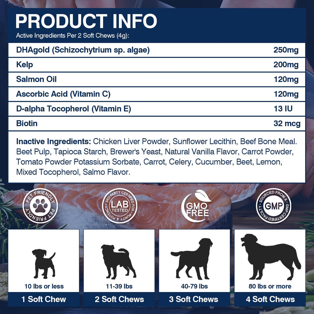 TTLXBL Omega 3 dog skin health US-made supplement image