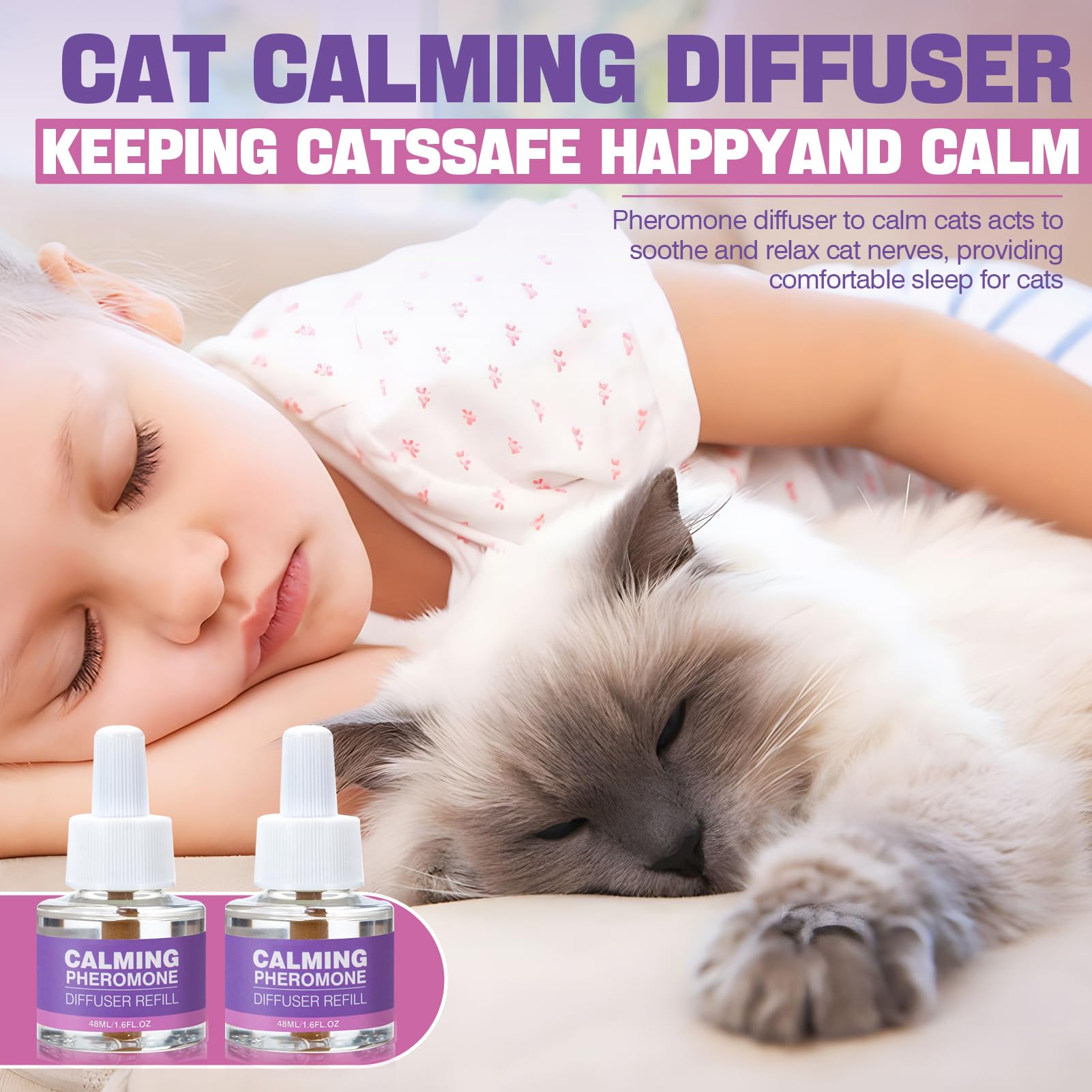 TTLXRL cat pheromone diffuser refill packaging showing multi-cat use.
