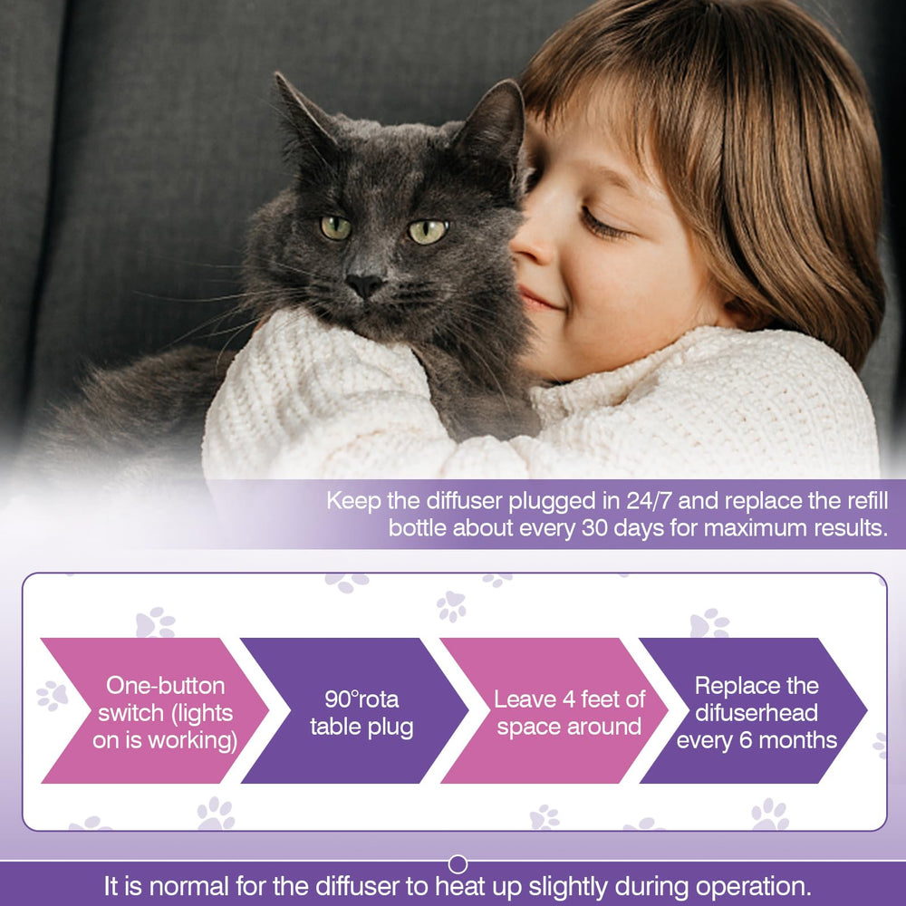 TTLXRL cat pheromone diffuser refill sleep-friendly setup.