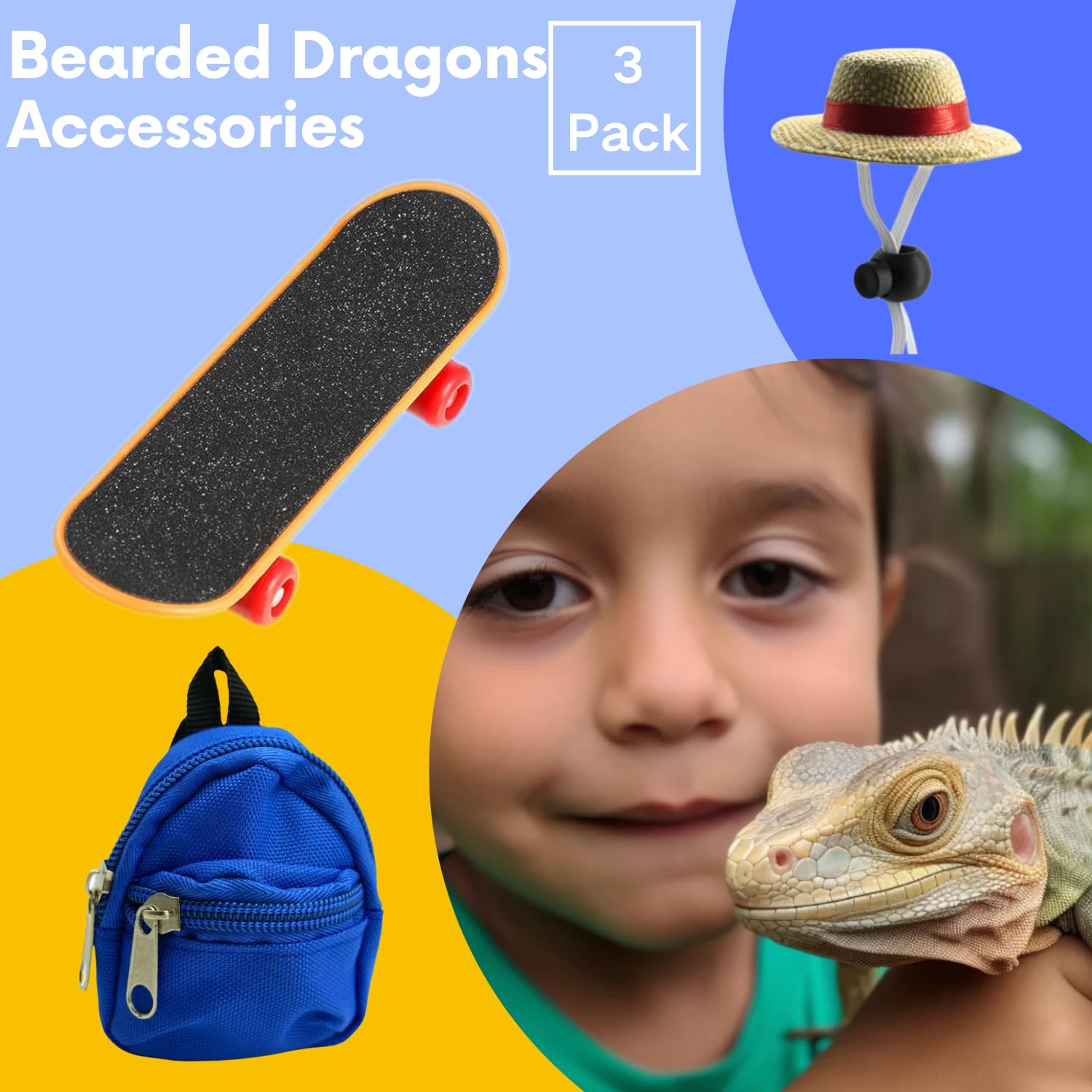 TTMIMIK dragón barbudos uso exterior con protección ligera
