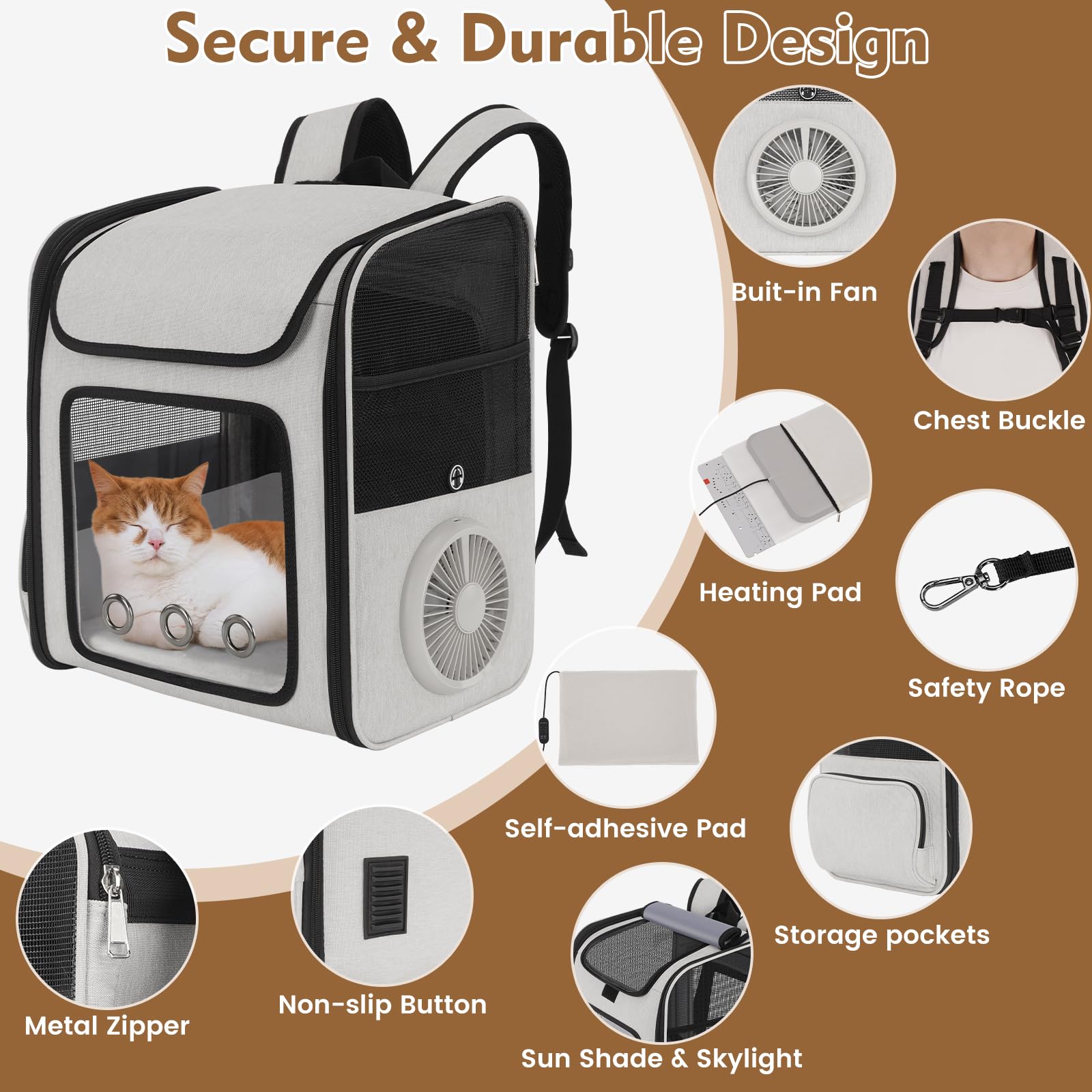 TTPet safety-leash-and-cushion secures pet and cushions cleanly