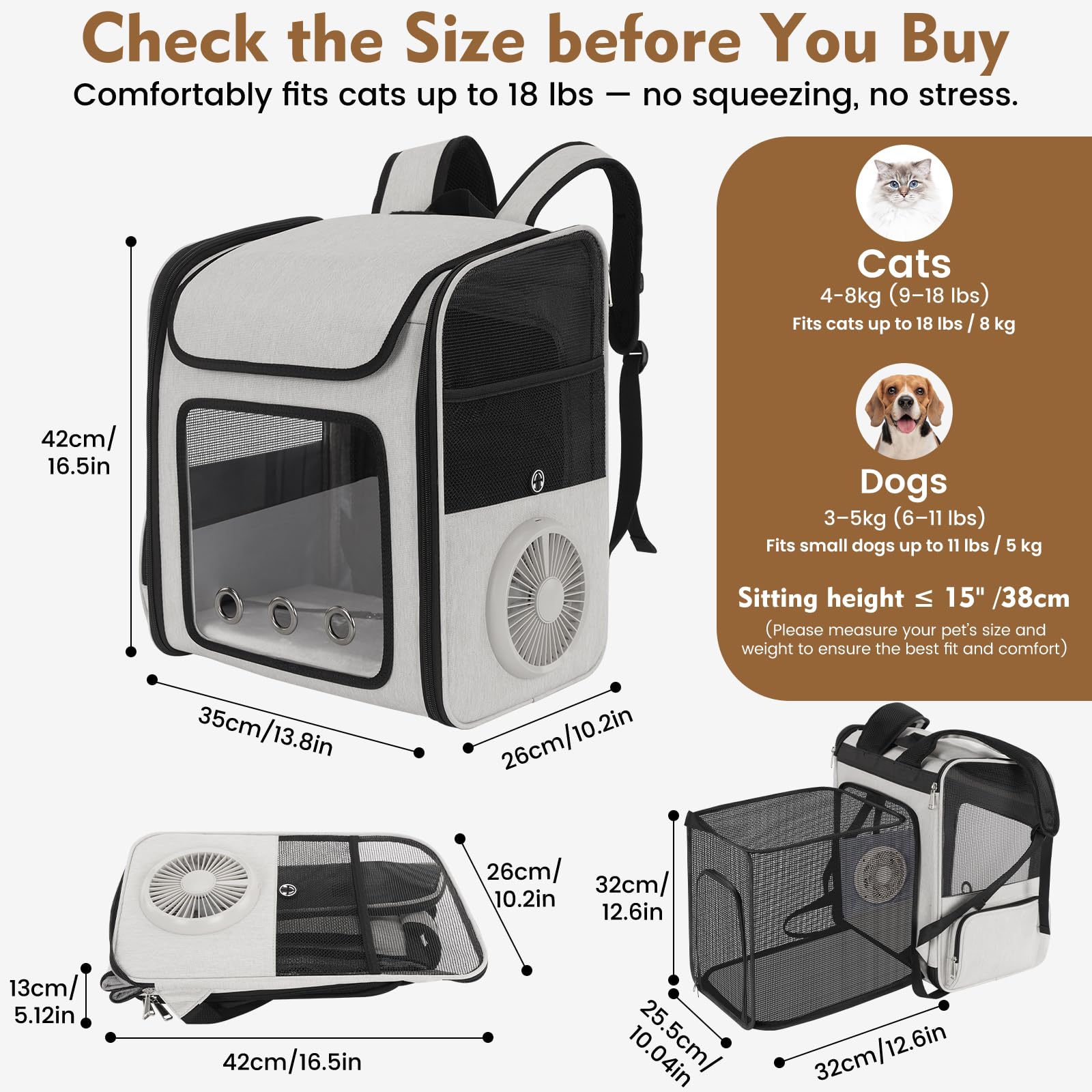 TTPet ventilated-pet-backpack mesh-vents promoting airflow during travel