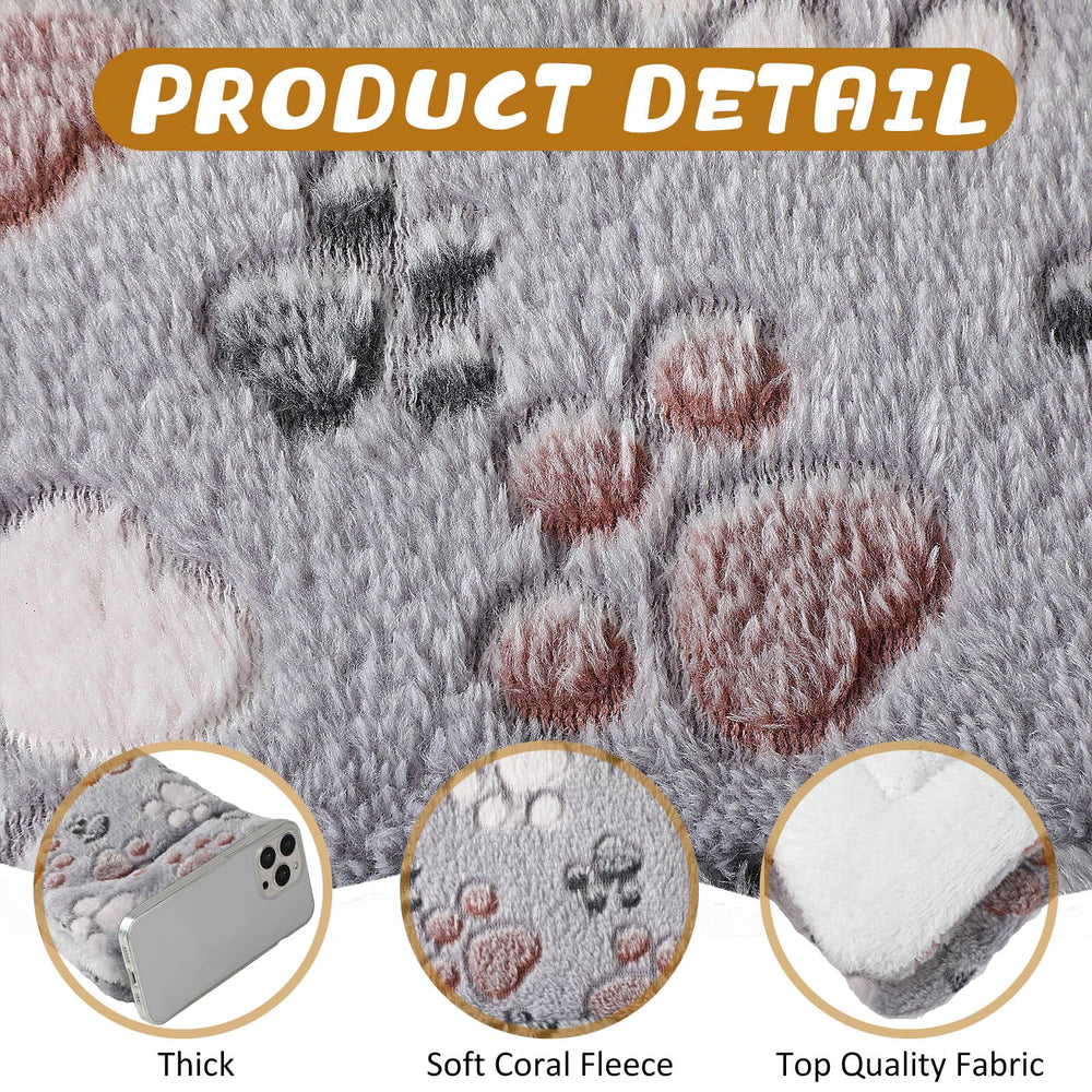 Tuanse paw-pattern prints on soft bed mats for pets