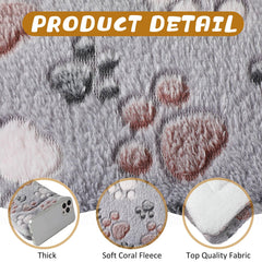 Tuanse paw-pattern prints on soft bed mats for pets
