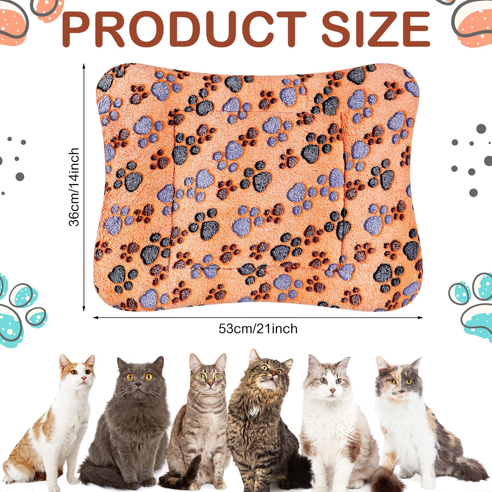 Tuanse reversible paw-pattern bed mats offer two color looks for crates.