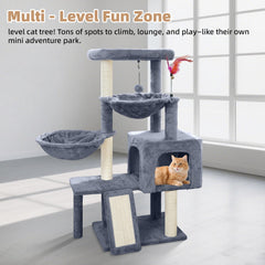 Tuaoeef cat tree lounges give sunny resting spots and quiet naps