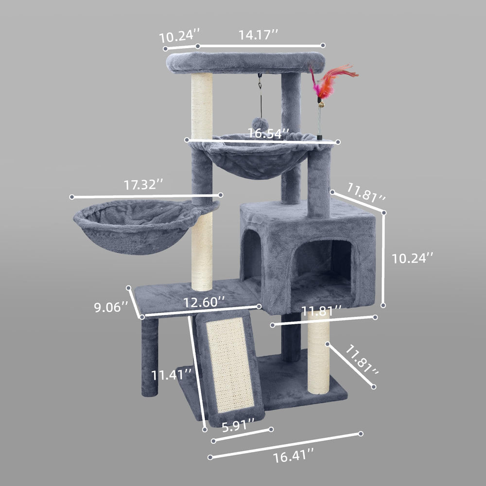 Tuaoeef cat tree sisal posts promote scratching and exercise