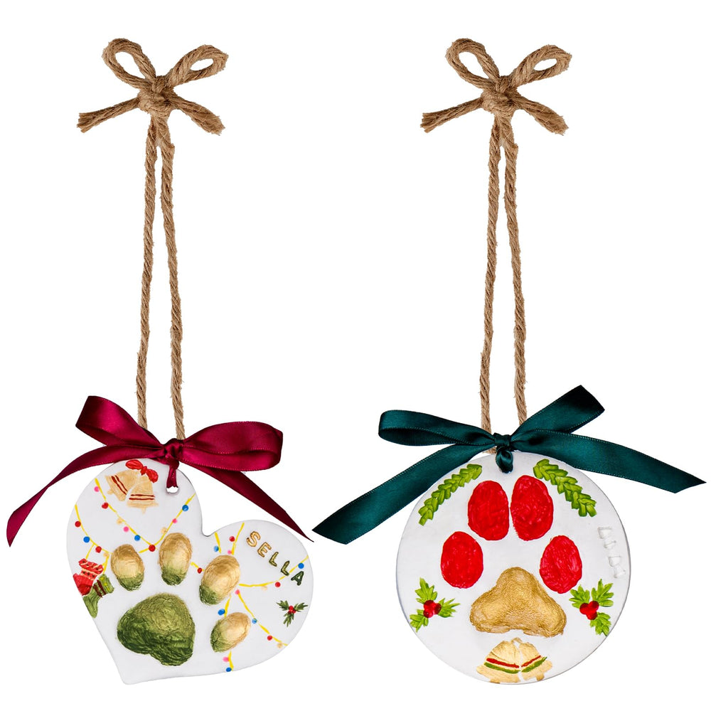 Tubuui Christmas tree paw prints ornament adds festive memory.