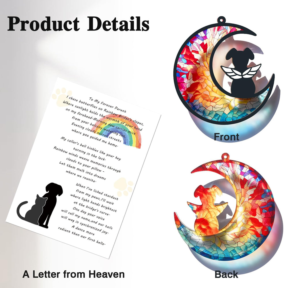 Tubuui dog memorial suncatcher gift-packaged ready for thoughtful sympathy gifting